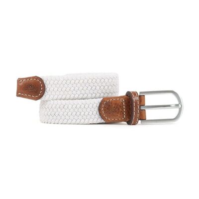 Women's elastic braided belt White Coco