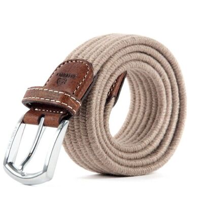 La Club elastic braided belt Sand