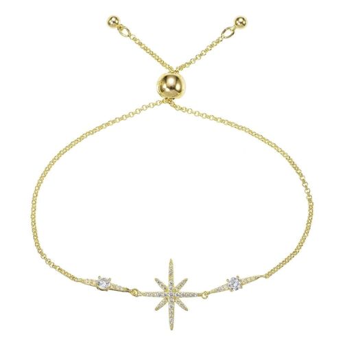 North Star Gold Bracelet with Cubic Zirconia