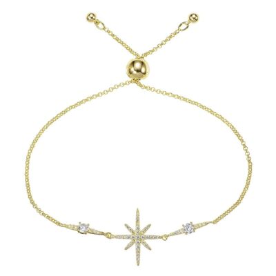North Star Gold Bracelet with Cubic Zirconia