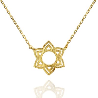 Gold Shatkona Yantra Pendant Necklace