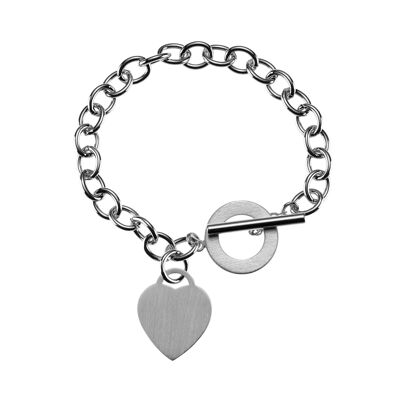 Bracelet coeur pour femme. Bracelet épais pour femme