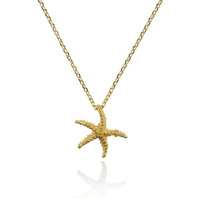 Collier pendentif étoile de mer doré