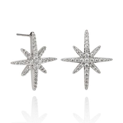 North Star Earrings with Cubic Zirconia