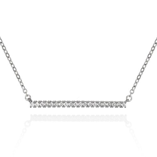 Bar Necklace for Women with Cubic Zirconia Stones