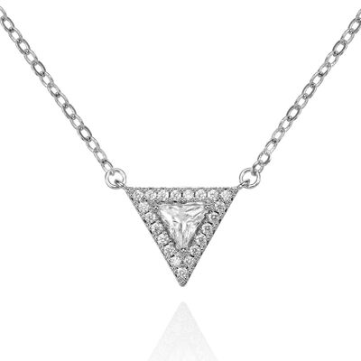 Trillion Pendant Pendant Necklace with Cubic Zirconia