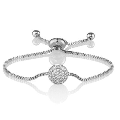 Bracciale Disco Celeste con Pietre Cubic Zirconia