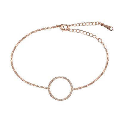 Rose Gold Circle Armband mit Zirkonia