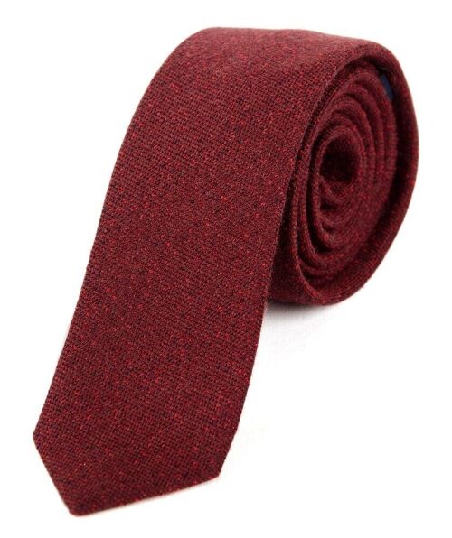 Cravate laine Bordeaux et rouge