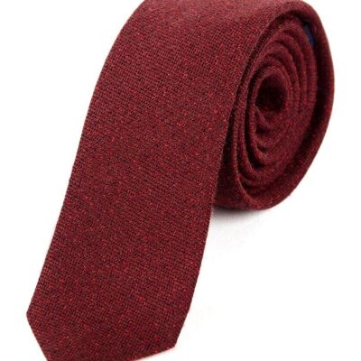 Burgundy and red wool tie