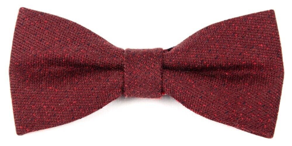 Papillon in lana bordeaux e rosso