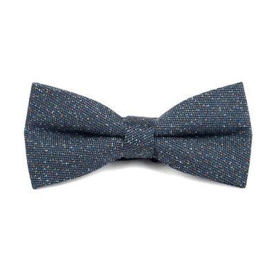 Gray and Multicolored Wool Bow Tie