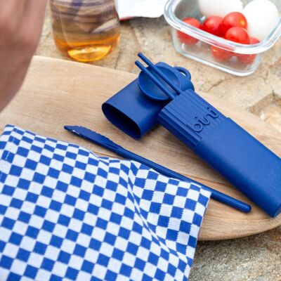 Bini Midnight blue - Reusable and portable cutlery made from bio-sourced material