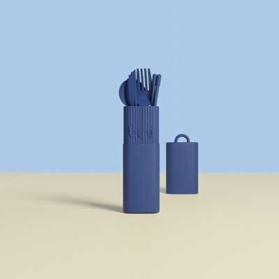 Bini Midnight Blue - Posate riutilizzabili e portatili realizzate con materiali di origine biologica