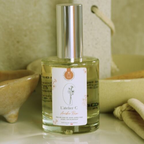 Parfum Corporel 50ml - Ambre Rose - Parfums de Grasse