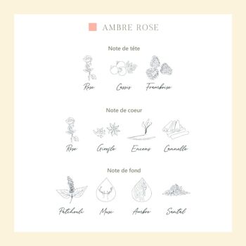 Parfum Corporel 50ml - Ambre Rose - Parfums de Grasse 3