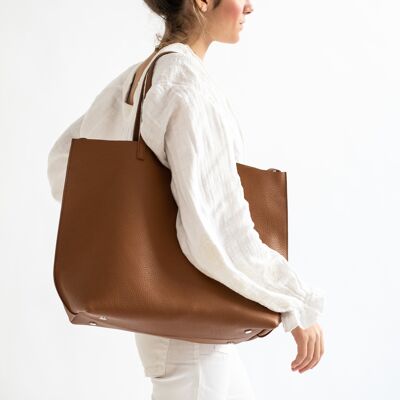 EVA the toffee leather shopping bag