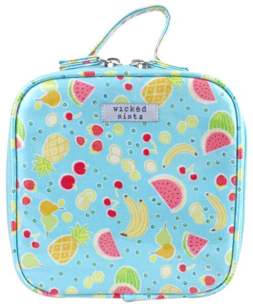 Fruit Salad Small Square Carry Bag Kosmetiktasche mit Spiegel