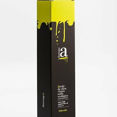 Botella con estuche 100% cartón reciclado Aceite de Oliva Virgen Extra Picual 500 ml