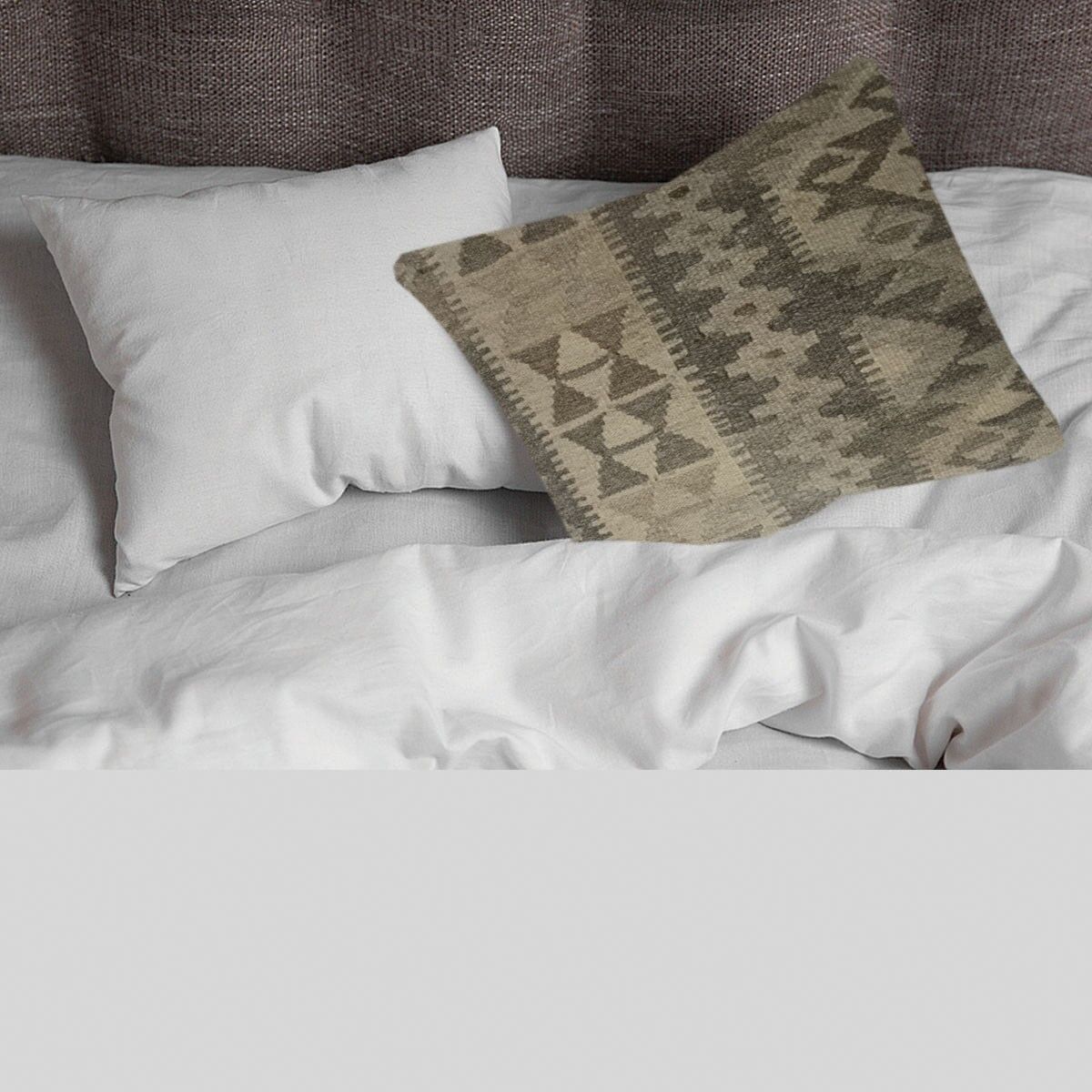 Fodera per cuscino Kilim in frassino sbiancato intrecciato a mano