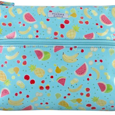 Salade de fruits Extra Large Flat Front Zipper Bag Cosmetic Bag