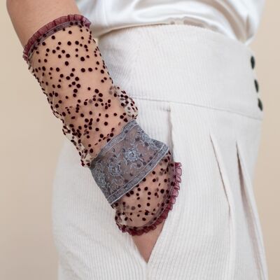 Lace Gauntlets Bordeaux