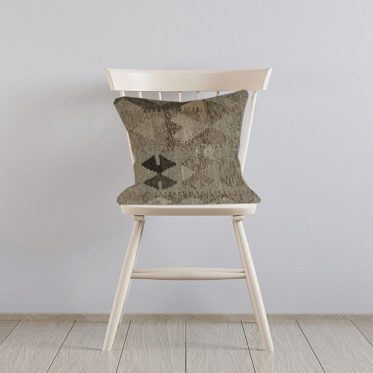 Fodera per cuscino in mortaio intrecciata a mano Kilim