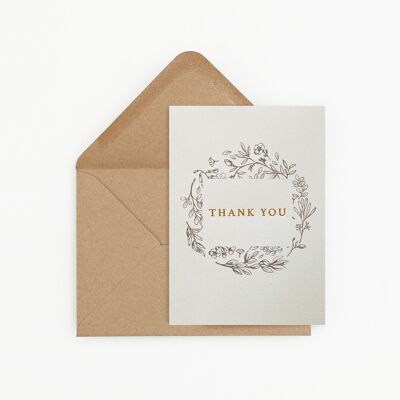 Botanical Thank You Card