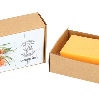 Sea buckthorn soap in a gift box