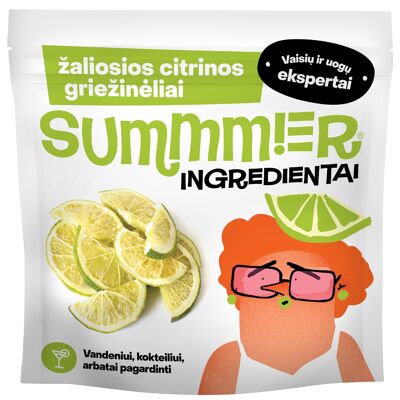 Freeze-dried lime sliced