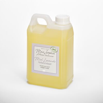 Bulk ORGANIC liquid soap with lavender and Ardèche chestnut honey 5 liters