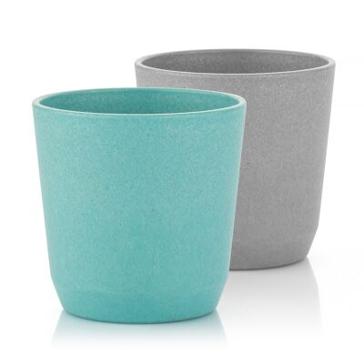 Gobelet de croissance, ensemble de 2 pièces, bleu/gris