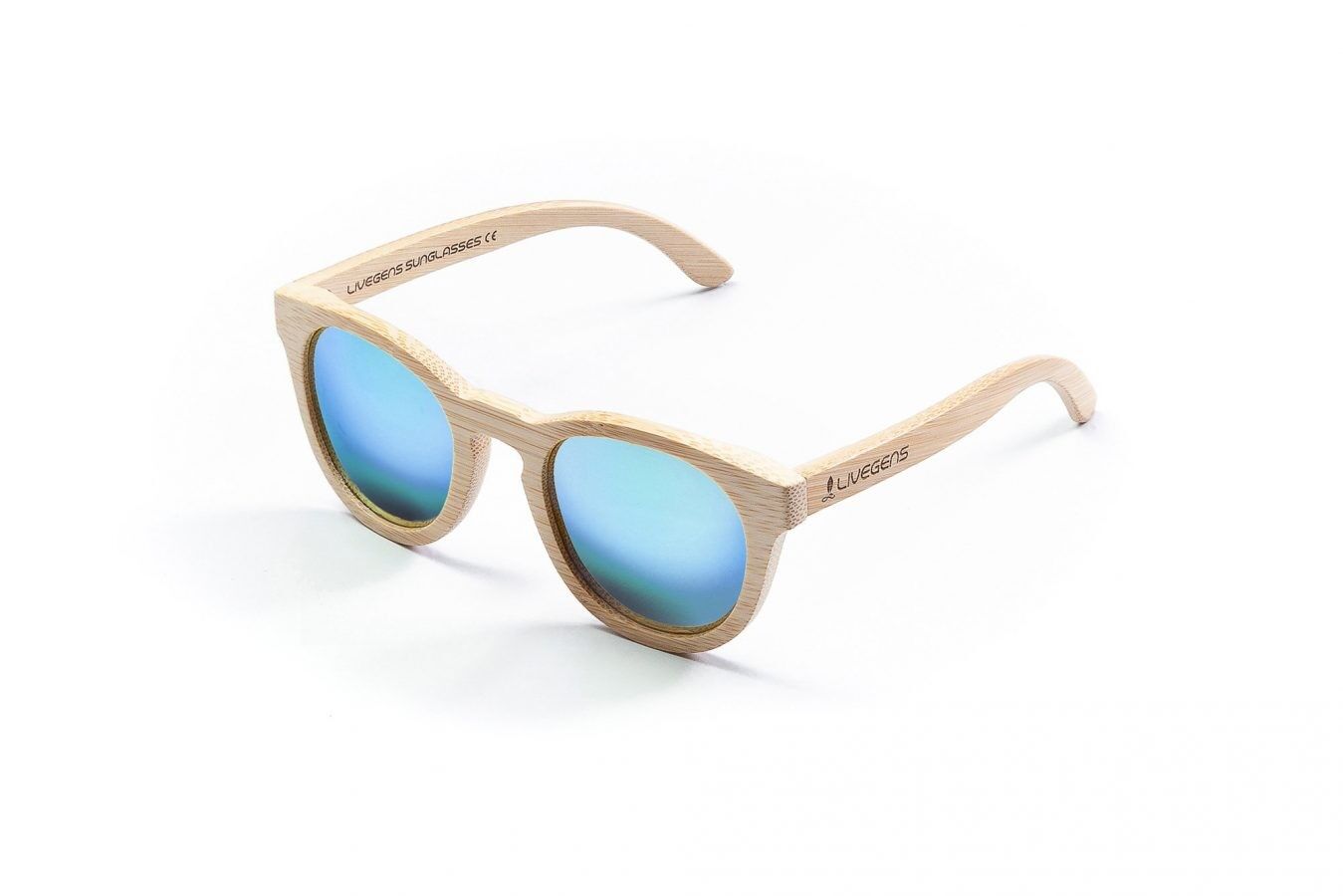 Lunettes de soleil Livegens Blue Tropic Bamboo