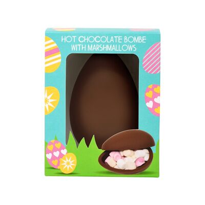 Bomba de chocolate caliente con leche y huevo de Pascua, individual
