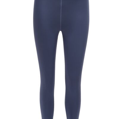 Pantalon de yoga 7/8 à jambe festonnée bleu Moody