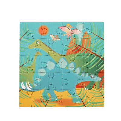 Livre de 2 puzzles magnétiques dinosaures 20 pièces Scratch