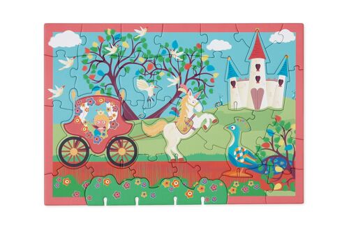 Scratch PlayPuzzle 32pcs: 3D PRINCESSE 33x23,1cm, en boîte forme 20x20x4,5cm, 3+