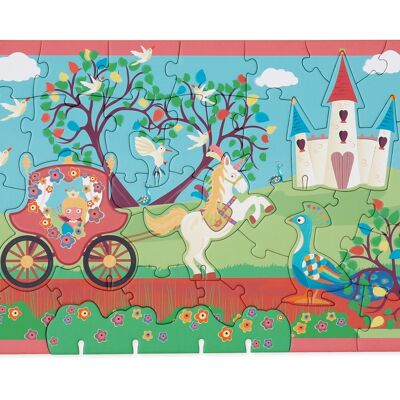 Scratch PlayPuzzle 32pcs: 3D PRINCESSE 33x23,1cm, en boîte forme 20x20x4,5cm, 3+