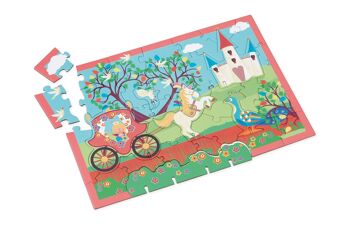 Scratch PlayPuzzle 32pcs: 3D PRINCESSE 33x23,1cm, en boîte forme 20x20x4,5cm, 3+ 2