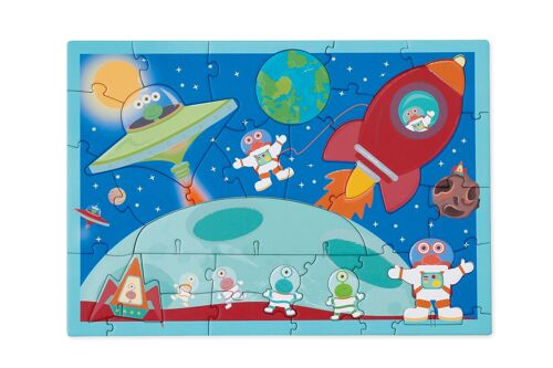 Scratch PlayPuzzle 32pcs: 3D ESPACE 33x23,1cm, en boîte forme 20x20x4,5cm, 3+