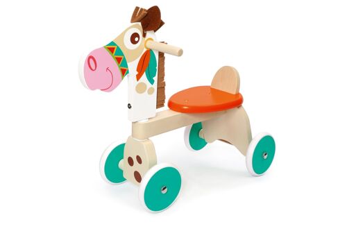 Scratch Mobilité: PORTEUR PONEY INDIEN 62x25x50cm, max. 25kg, en boîte, 1-3 ans