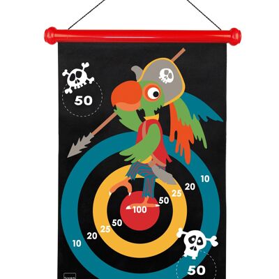 Scratch Active Play: JEU DE FLÉCHETTES MAGNÉTIQUES Pirate 36x55cm, imprimé en double face, en tube, 5+