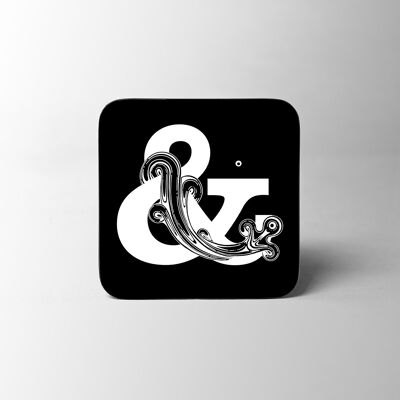 Black Letter  & Alphabet Coaster