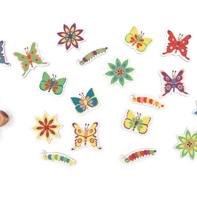 Scratch Jeu Compact: CATCH-A-BUTTERFLY, en boîte forme 13x10,8x3,5cm, 3+