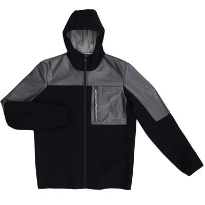 QUITO - Scuba jacket w/inserts - BLACK/SILVER