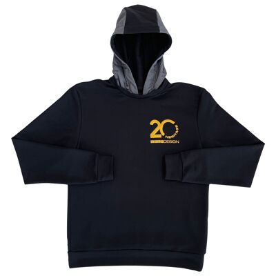 SKOPJE - Fleece w/nylon hood - BLU NAVY