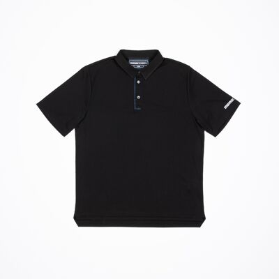 TORINO - Polo with wool detail - BLACK/GREY