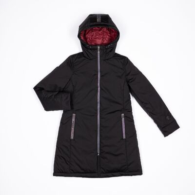 COPENHAGEN - Parka de mujer de doble guata - NEGRO/MORADO