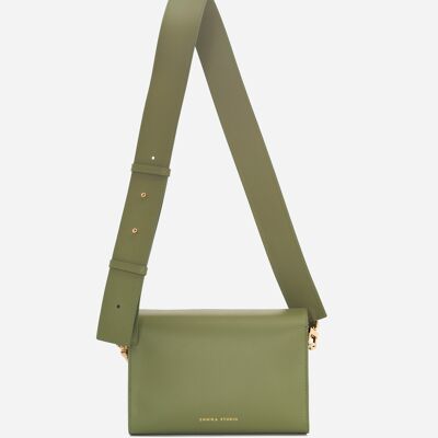Véranyne shoulder bag | Green leather