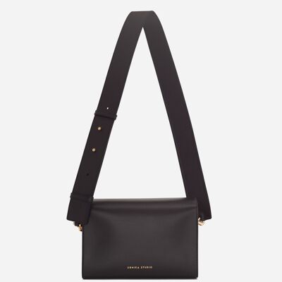 Bolso bandolera Veranyne | Cuero negro